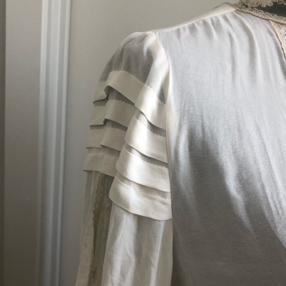 NWOT Zara Vintage Like Lace Blouse - Picture 3 of 6